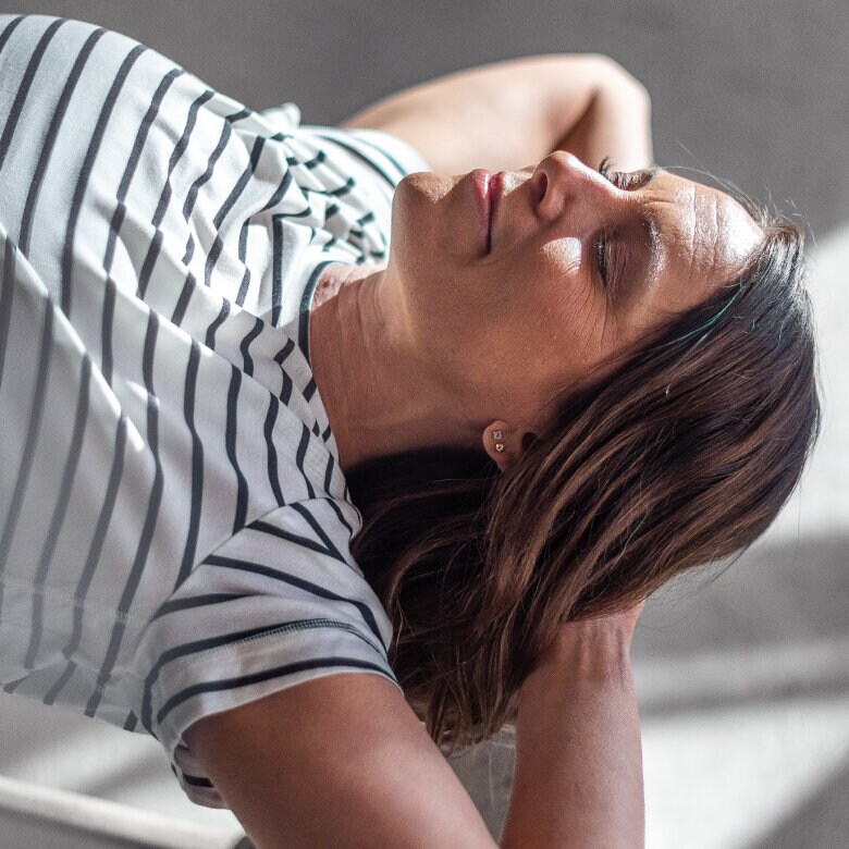 Marie top - stripes offwhite/black